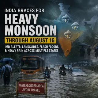 IMD Forecasts Intense August Monsoon: Heavy Rains to Lash Northern and Eastern India