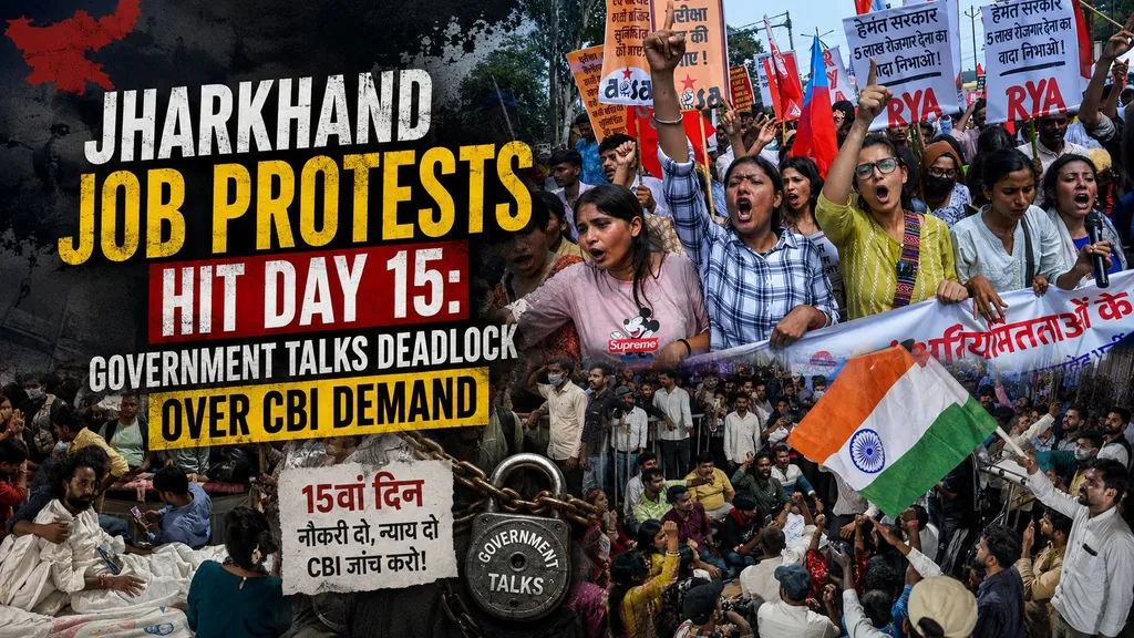 Jharkhand Job Protests Hit Day 15: Government Talks Deadlock Over CBI Demand