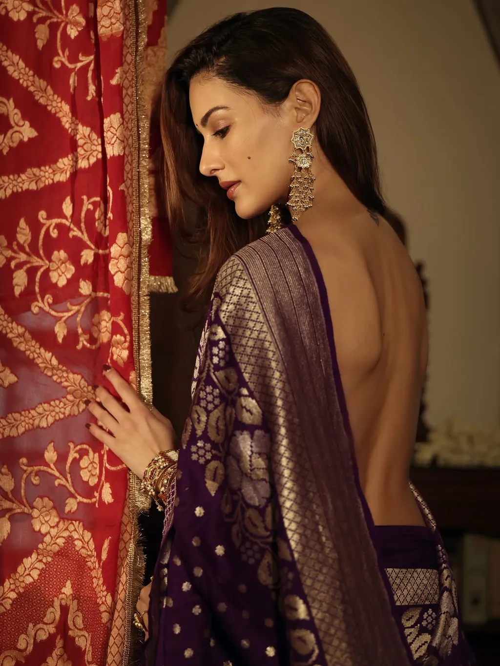 Banarasi Silk Meets Gold Embroidery
